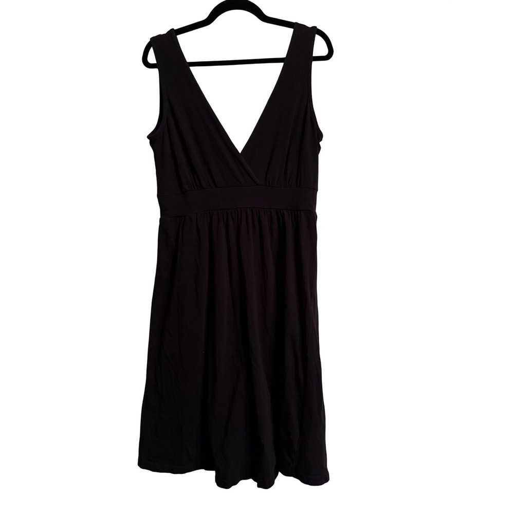 Columbia Sportswear Black V Neck Sleeveless Midi‎ Dress Women's Size Medium